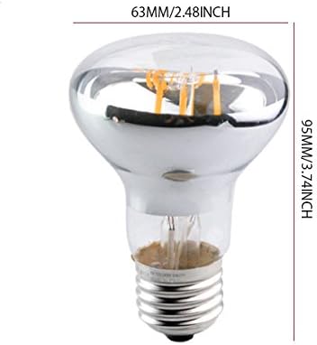 Miniatura 2 de Paquete de 6 bombillas LED de filamento R63BR20, bombilla reflector de luz de inundación de 6 W, base E26, blanco cálido 2700 K, equivalente a 60 W,