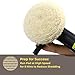 Woolous Wool Buffing Pad 7 Inch – Natural Lambswool Polishing Pad with Hook & Loop for Car and Boat Detailing – 100% Wool Pads for Buffing, Cutting and Compounding