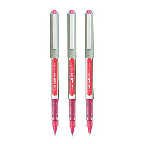 Image of uni-ball Eye UB157 0.7 mm Roller Ball Pens, Pink Ink, Pack of 3
