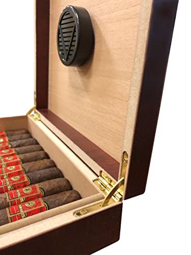 Prestige Import Group Chateau Small Cigar Humidor With Humidifier - Capacity: 20 Cigars - Color: Cherry #TOP4