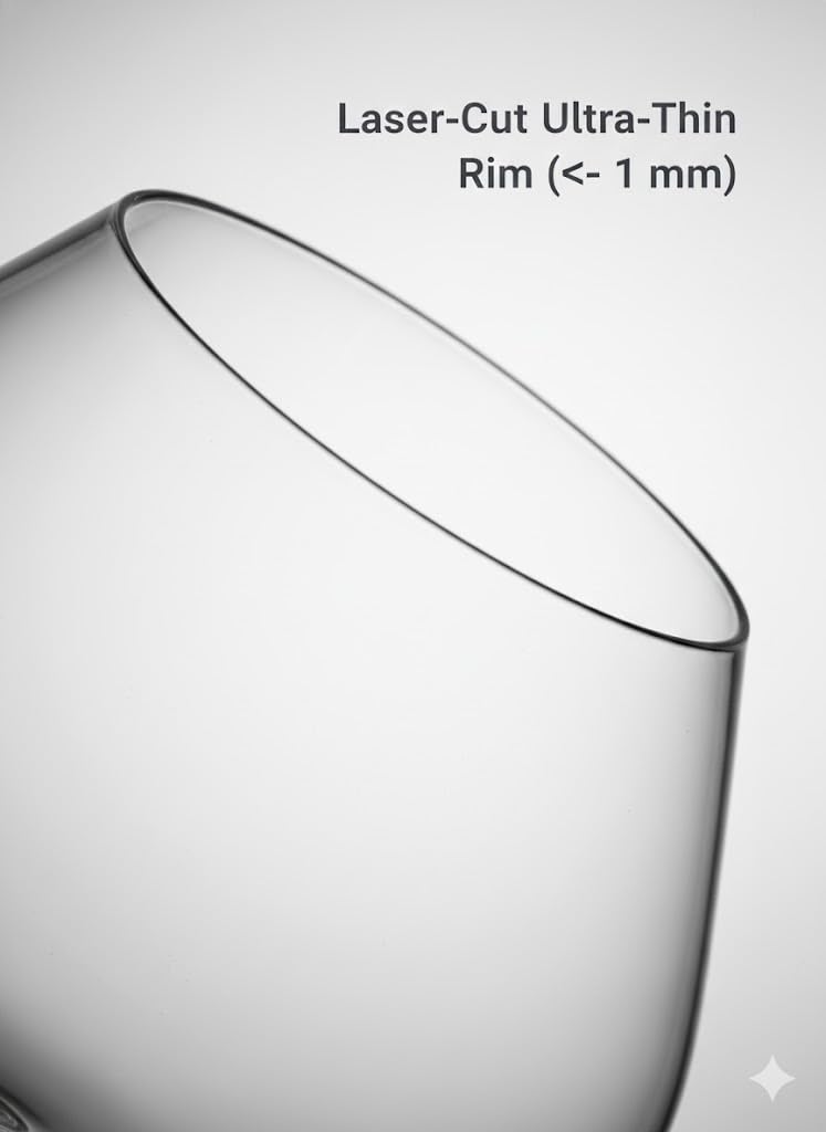 smart "serve" Imported Crystal Gin Goblets Set of 6 - 680 ml Large Balloon Glasses for Gin and Tonic, Cocktails, Wine - Lead-Free Premium Barware with Thinnest Rim for Home, Parties & Entertaining 1