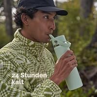 Hydro Flask Botanical Bliss Wasserflasche – isolierter Edelstahl – breiter Strohhalm-Deckel, auslaufsicher, auslaufsicher, 900 ml – Ansicht 4