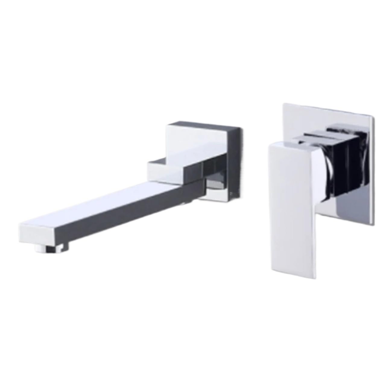 ZYCHSJXA TwoPiece Bathroom Waterfall Gentle Effluent Basin Faucet WallMounted and Cold Water Faucet(Black C)