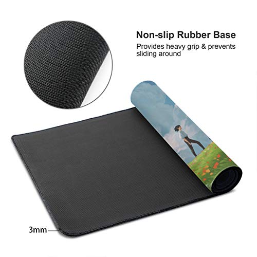 Anime Mouse Pad , Rubber, 15.8X29.5 In Multipurpose Comfortable Waterproof Mousepad Desk Mat For Gamer Office Home (40X75Cm) #TOP2