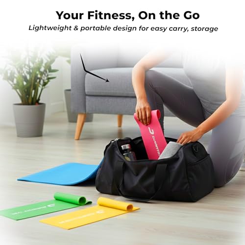 Image of Durafit91 Resistance Bands Set of 3(Extra Light to Heavy) Exercise Thera Band for Unisex, Natural Latex Stretch Band for Yoga, Pilates, Strength Training,Home Workout,Gym Fitness,Physical Therapy