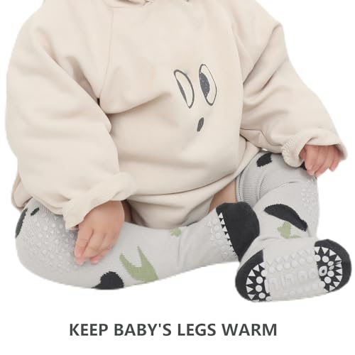 Unisex Baby Craling Socks,Cute Baby Knee High Socks for Infant and Toddlers to Crawl4