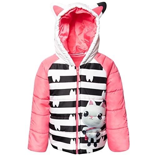 DREAMWORKS GABBY'S DOLLHOUSE Pandy Paws Girls Zip Up Puffer Jacket Toddler to Big Kid