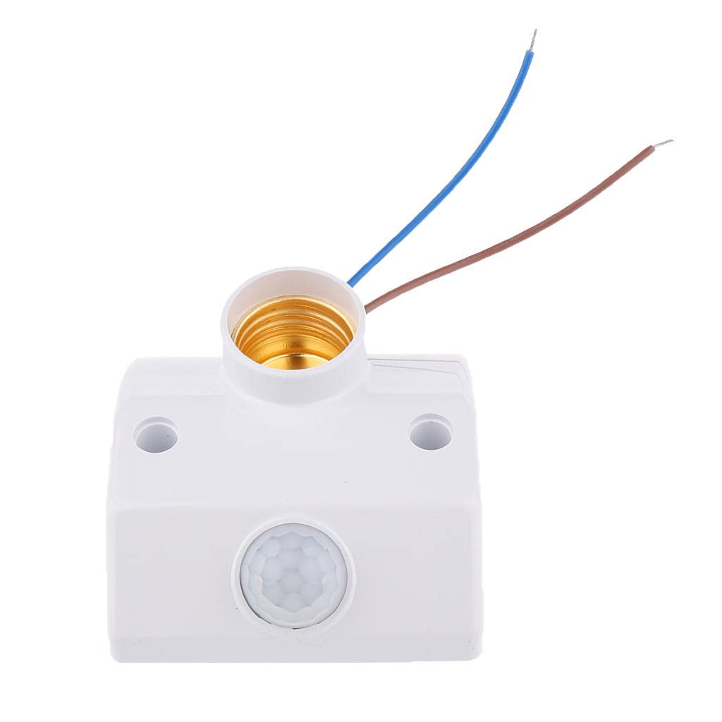 WOVEBIUS E27 Socket PIR Auto Human Motion Sensor Infrared Detector Bulb Base Holder
