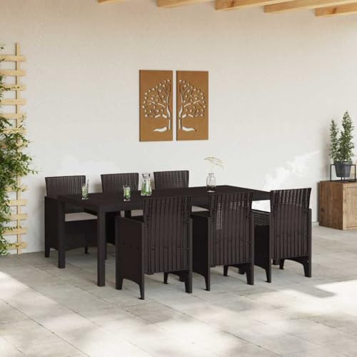 Patio resistente con este conjunto de comedor de polipropileno 4