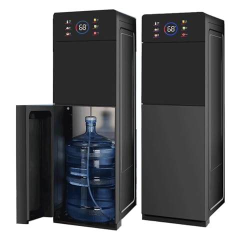 Dispensador De Agua De Pie con Carga Inferior,Enfriador De Agua Embotellada Fría/Caliente,Control Táctil De 5 Temperaturas,para Salón Y Oficina,Agua Helada,Tibia Y Caliente