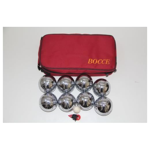 73mm Metal Bocce/Petanque Set with red bag - single by BuyBocceBalls