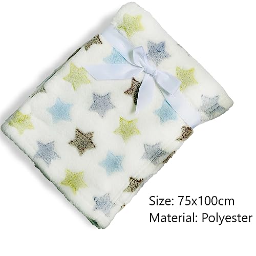 E&A Distribution Limited Baby Blankets Fleece Star Design- 75x100 cm Kids Baby Blanket Newborn Gifts Soft Plush Blankets | Bed Blanket for Baby Boy & Girl - Image 4
