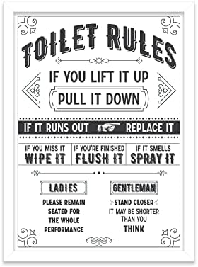 Printers Mews Toilet Rules A2 Print Only Bathroom Art Prints Bathroom Print Décor 42 X 59.4cm (16.5x24inch)