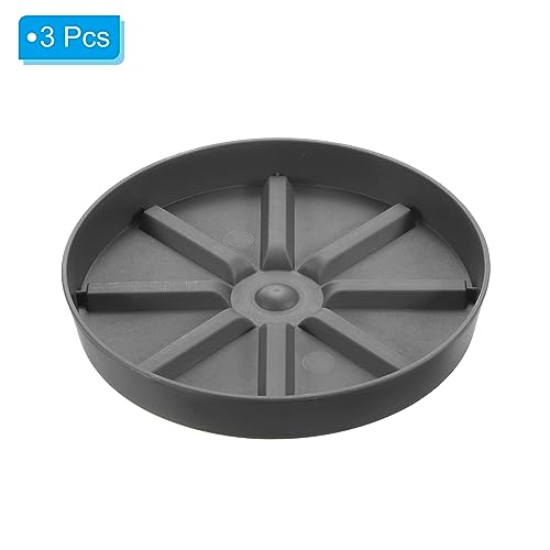 PATIKIL Plant Pot Saucers 10.5 Inch, 3 Pack Plastic Round Plant Pot Thicker Flower Drip Tray for Indoor Outdoor Gray - Image 3