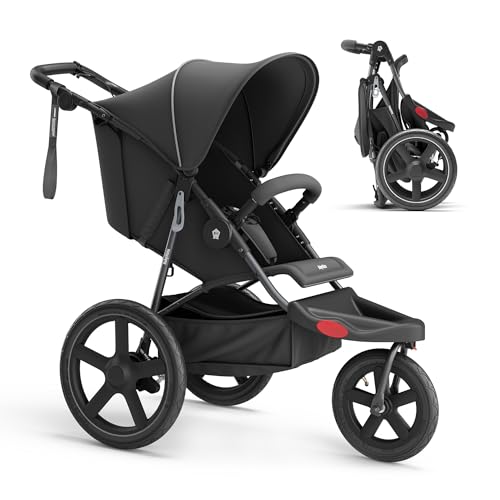 Jogging Stroller with All-Terrain Frame and Disc Hand and Foot Brake