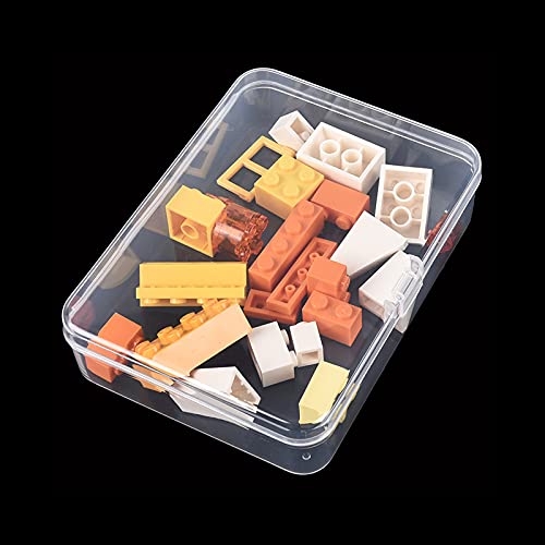 Image of 8 Pack Rectangular Clear Plastic Storage Containers Box | Hinged Lid, For Beads and Small Craft Items, 4.5 x 3.3 x 1.1 inch
