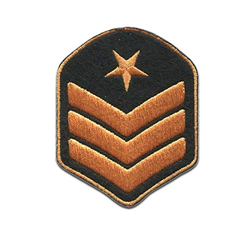 General De Brigada Ejército Insignias Militares   Parches Termoadhesivos Bordados Aplique Para Ropa, Tamaño: 4,7 x 6,2 cm