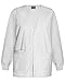 Cherokee Women's Workwear Scrubs Cardigan Warm-Up Jacket, White, Large