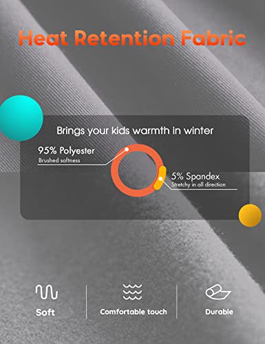 Subuteay Thermal Underwear for Boys Fleece Lined Long Johns Set Kids Base Layer Ultra Soft3