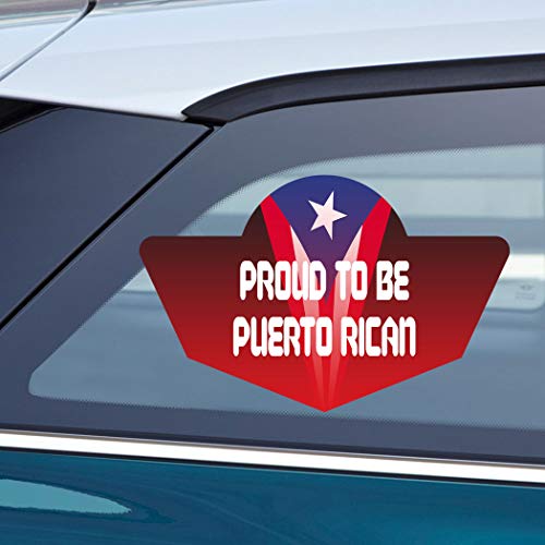 Makoroni Proud to BE Puerto Rican Puerto Rican Flag, CAR Magnet-Magnetic Bumper Sticker 4x6 or 6x9 inc., DesP9
