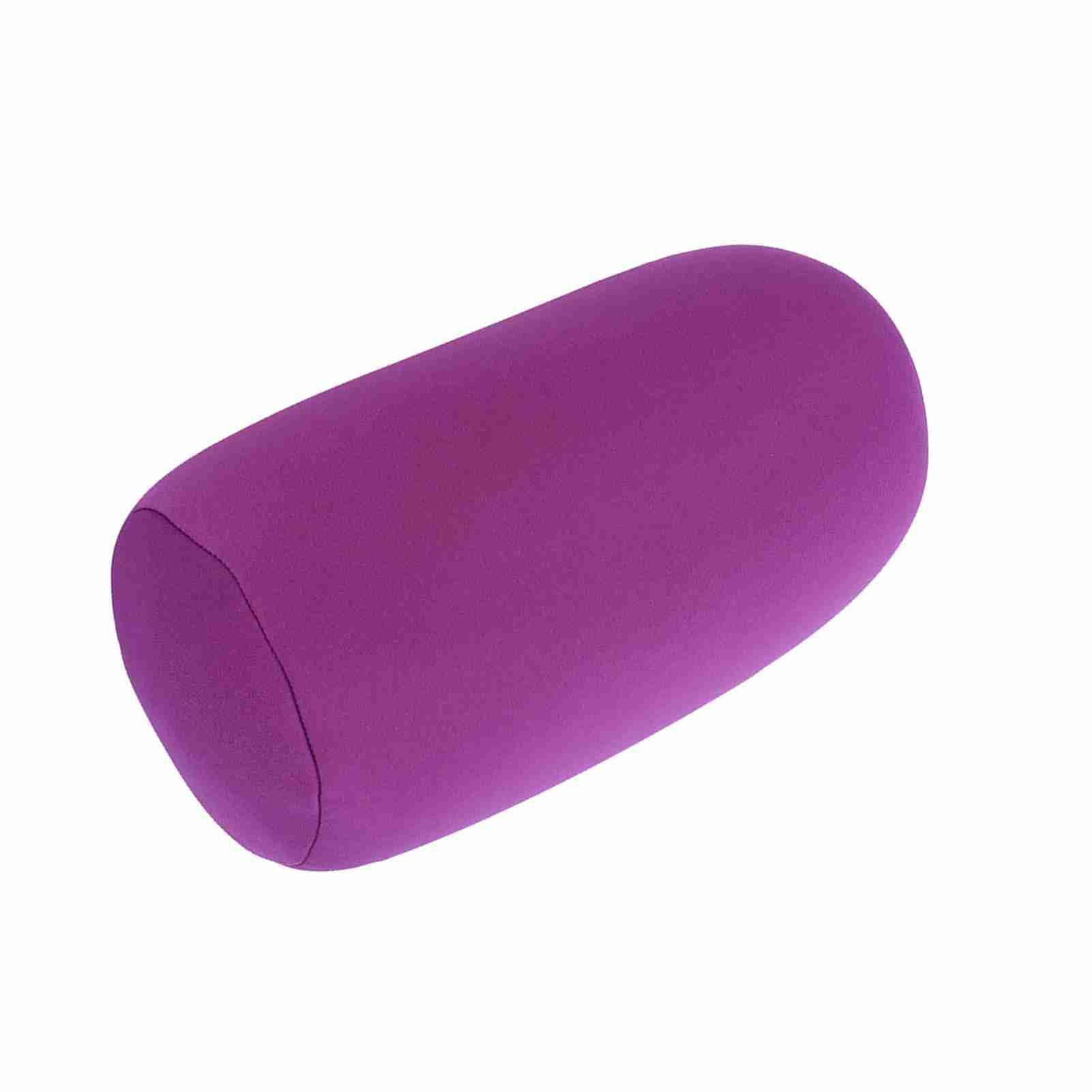 Jelquix Mini Microbead Back Cushion, Roll Pillow, Cute Appearance, Bright Colors, Support for Sleeping At Home and for Travel (Purple)