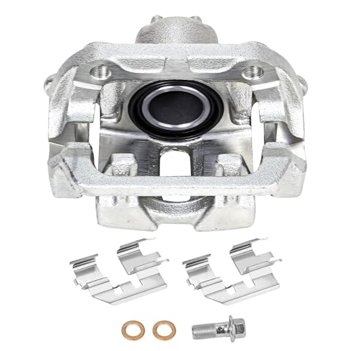Image of Detroit Axle - Rear Left Brake Caliper w /Bracket Replacement for 2005 2006 2007 2008 2009 2010 Honda Odyssey