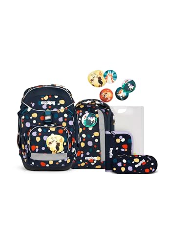 ergobag Pack Set ergonomischer Schulrucksack, Vorgänger-Kollektion, flexibel 6-teilig 1.Klasse Grundschule