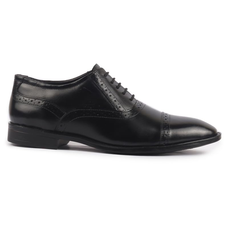 Image of FAUSTO Men Genuine Leather Formal Lace Up Brogue Shoes for Office | Meeting Event Shoes with Comfort