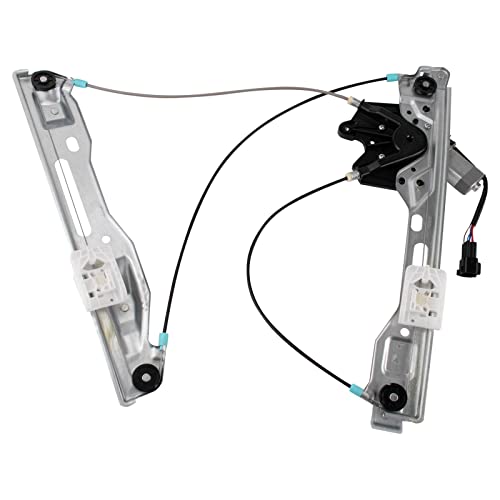 Image of TRQ Front Passenger Side Power Window Motor and Regulator Assembly Power with Motor One Touch Anti Pinch Compatible with 2013-2020 Ford Fusion