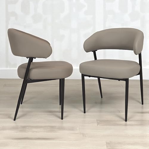 Image of The Attic Royal Oak 6 Chair Dining Set,Warm Grey,Titanium & Cream,180Cms