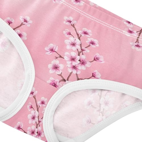 Stylish Girls Underwear Toddler 2t Cotton Little Girl Panties Cherry Blossom Pink Flowers Undies Kids Briefs4
