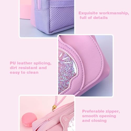 Image of DEOXY Lovely cat Pencil Case for Kids - Dear Cartoon Large Capacity Zipper Pencil Case for Kids Pen and Pencil Bag for School Boys, Girls, Stationery Storage Box (Lovely cat)