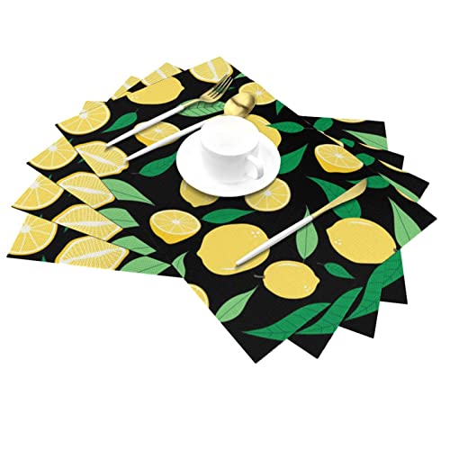 Set de table citrons résistant à la chaleur : l'élégance chic pour vos repas d'été