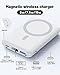 Yiisonger Magnetic Wireless Portable Charger, Foldable 10000mAh Battery Pack with USB-C Cable LED Display, Magnetic Power Bank 22.5W PD Fast Charging for iPhone 15/14/13/Pro/Mini/Pro Max (White)