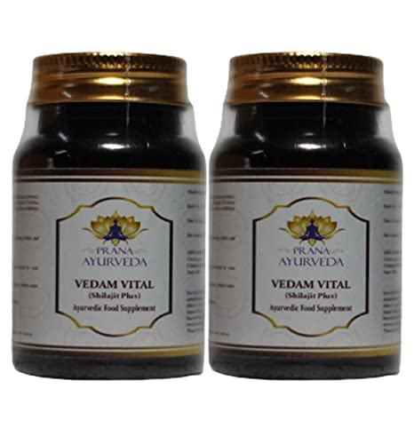 SHILAJIT Plus (Vedam Vital) Comprimés - Supplément ayurvédique pour favoriser la vitalité, l'endurance et la force (2 paquets de 90 comprimés chacun) Cover