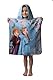 Eiskönigin Anna und ELSA Bade Poncho Handtuch, Baumwolle, schnell trocknend, 50x100 cm, für Kinder 2-8 Jahre, mit Olaf Motiv inkl. Kapuze (Hellblau)