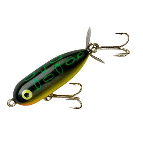 Heddon Torpedo Prop-Bait Topwater Fishing Lure with Spinner Action Bullfrog Tiny Torpedo (1/4 oz)