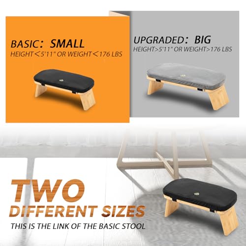 Meditation Bench, Bamboo Meditation Stool, Folding Kneeling Meditation Bench, Seiza Prayer Bench, Prayer Bench with Meditation Cushion, Kneeling Stool (Black) - Image 5