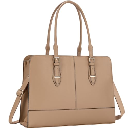 Laptop Bag for Women Leather Work Tote 15.6 Inch Laptop