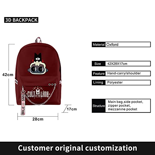 Cult Of The Lamb Print Backpack Game Backpack Three Piece Travel Backpack (Backpack1)3