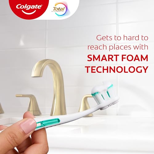 Colgate Total Plaque Pro Release Whitening Toothpaste Pack, Whitening Fluoride Toothpaste, Fights Plaque, Bad Breath, Tartar Buildup, and Helps Protect Teeth from Sensitivity, 2 Pack, 3.0 oz