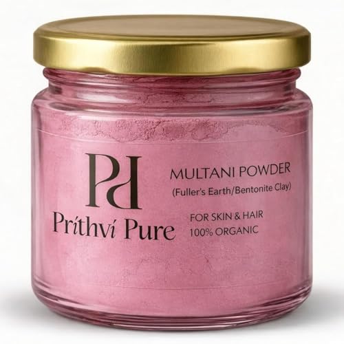 Image of Multani Mitti with Beetroot,Rose & Orange 300g | Face Pack for Skin Brightening Tan Removal Oil Control | Natural Face Mask