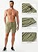 JMIERR Mens Sweat Shorts Summer Fashion Casual Elastic Waist Drawstring Waffle Sports Training Shorts with Pockets 5 Inch Inseam, 3XL, Green