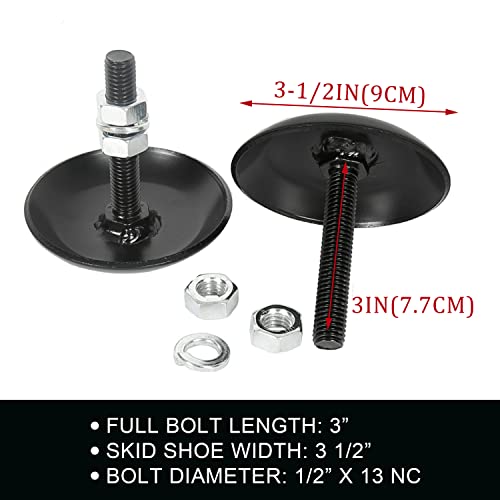 Kuafu Snow Plow Skid Shoes Compatible With Polaris Razor Ranger Atv Utv Sportsman Magnum Snow Plow Blade Replacement For 2873423 Heavy Duty Durable Black 2Pcs #TOP2