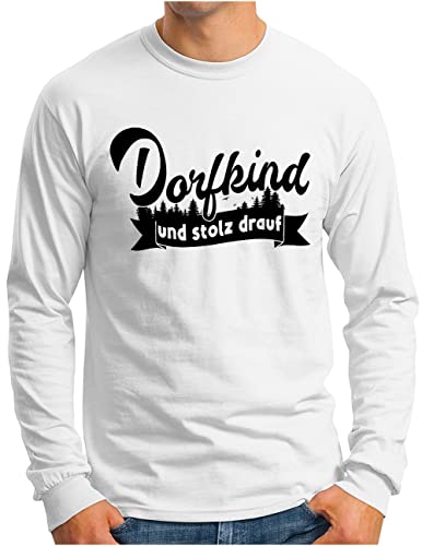T-shirt manches longues Dorfkind OM3 homme blanc coupe ample XXXXL confortable
