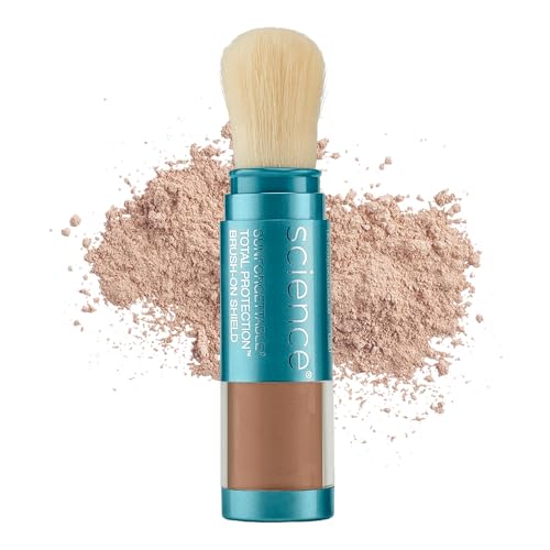 Colorescience Brush-On Sunscreen Mineral Powder SPF 50 for Sensitive Skin, Deep