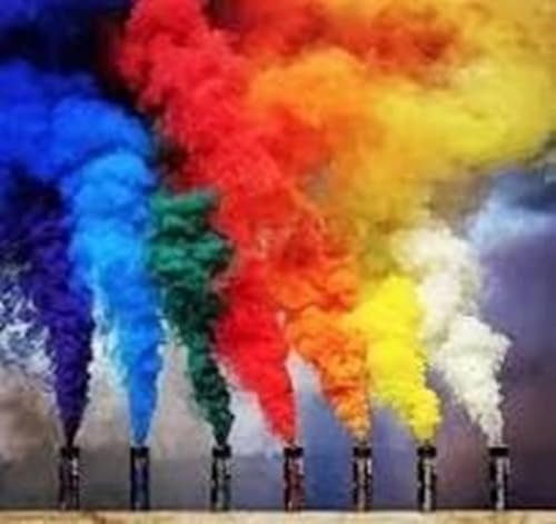CocoColours Multicolor Smoke Bombs Pack of 10 for New Year & Party Events