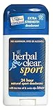 Herbal Clear Sport 24 Hour Natural Sport Deodorant with Tea Tree Oil and Swiss Alps Lichen, 1.8 Ounce (Pack of 3)