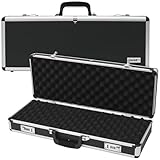 HMF 14433-02 Valise en Aluminium pour Armes à feu avec Serrure à Combinaison | 62 x 26 x 12 cm | Noir