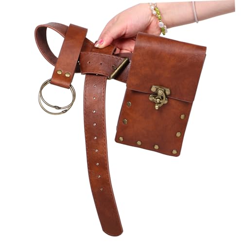 1set Medieval Belt Vintage Embossing for Cosplay and Stage Authentic Renaissance Costume Accessory Includes Waist Bag Holder4